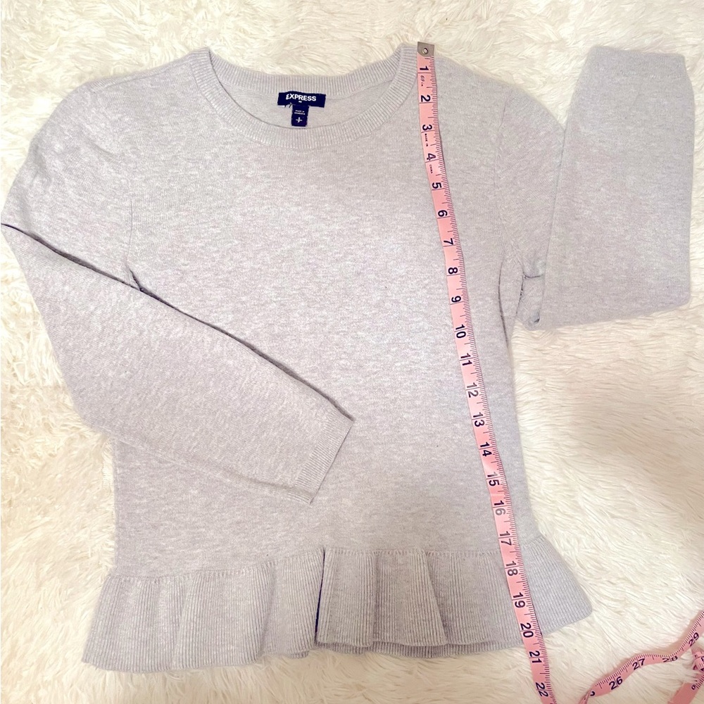 EXPRESS Sweater with ruffle bottom trim